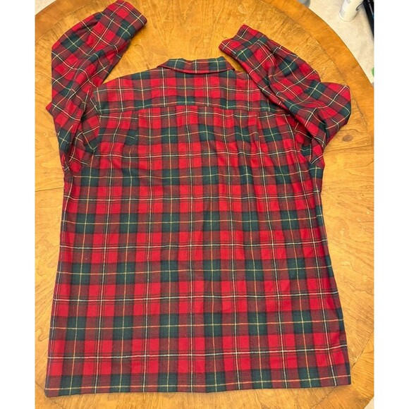 Vintage PENDLETON Board Shirt Plaid Boyd Tartan Wool Flap Pockets Loop Collar XL - Picture 5 of 6